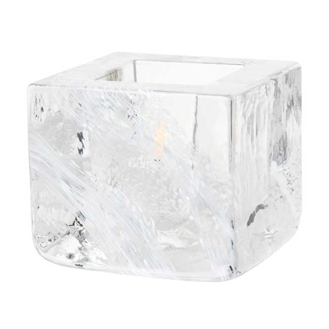 Kosta Boda Brick Kerzenhalter 7,5x8,5 Cm, Weiss