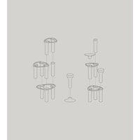 LIND DNA Lind Curve Tray Kerzenständer, Gold