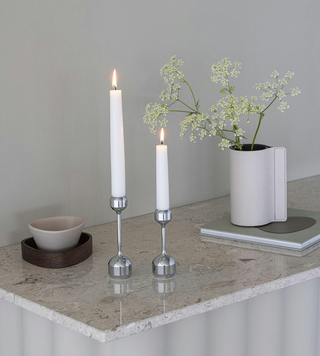LIND DNA Silhouette 120/145 Kerzenhalter 2-er Set, Chrom
