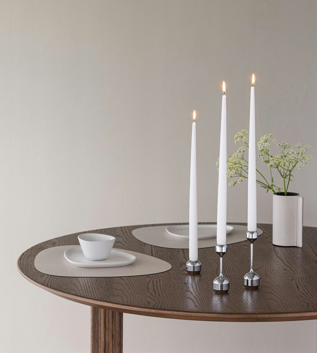 LIND DNA Silhouette 120/145 Kerzenhalter 2-er Set, Chrom