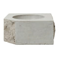  Stone Low Square Kerzenhalter 8 Cm, Grauer Marmor