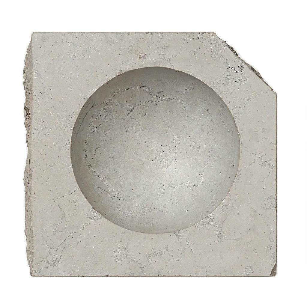  Stone Low Square Kerzenhalter 8 Cm, Grauer Marmor