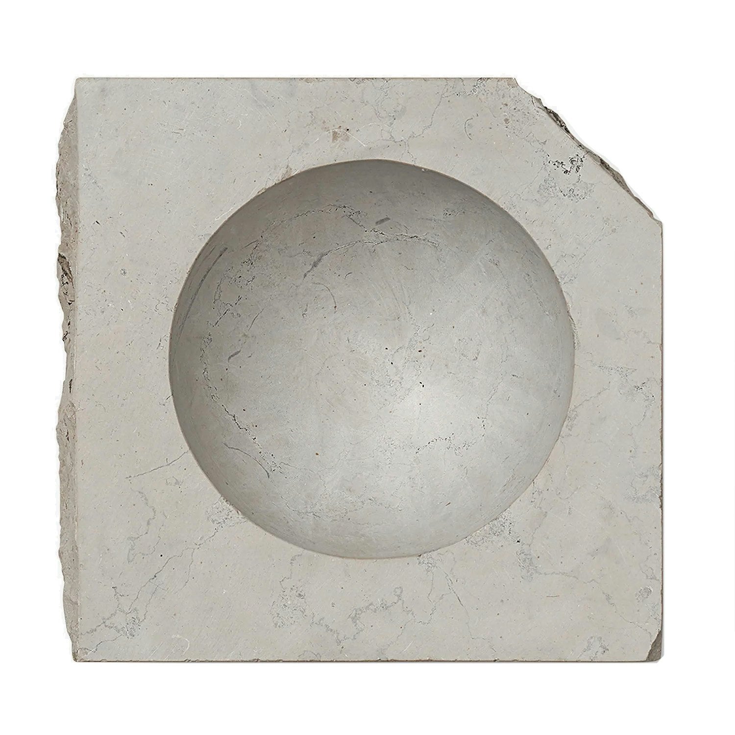  Stone Low Square Kerzenhalter 8 Cm, Grauer Marmor