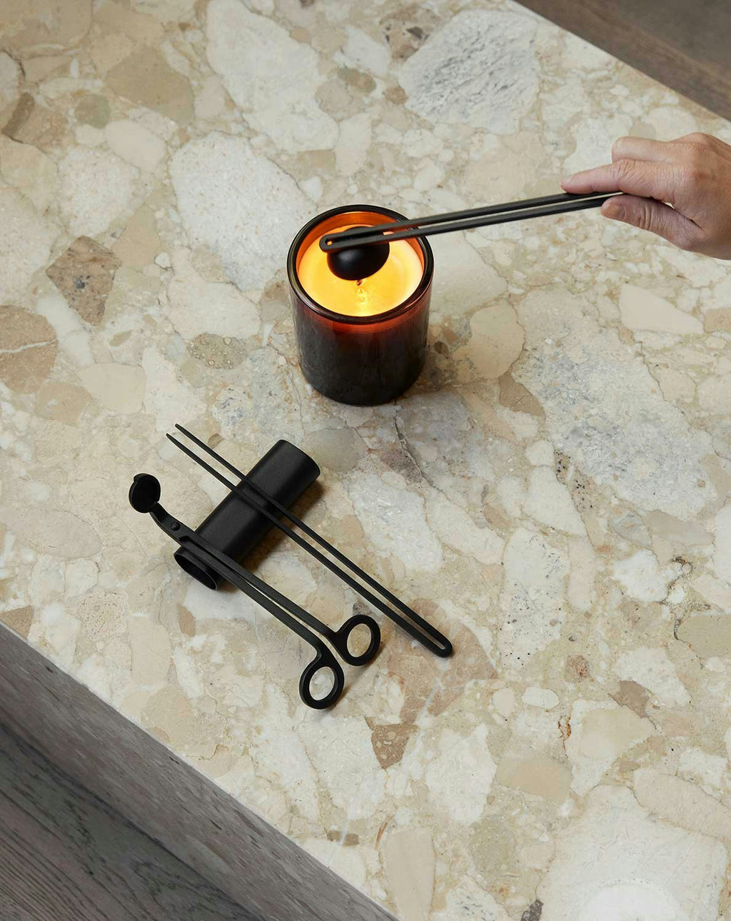 Menu Clip Candle Care Set, Schwarz