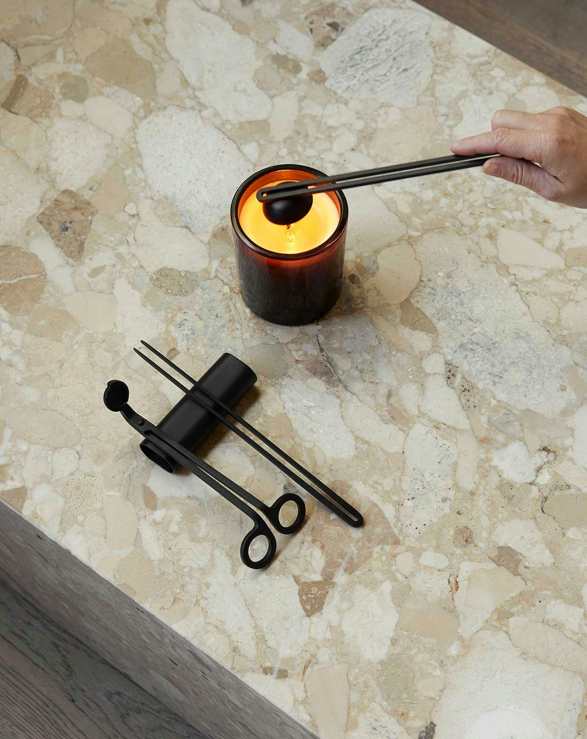 Menu Clip Candle Care Set, Schwarz