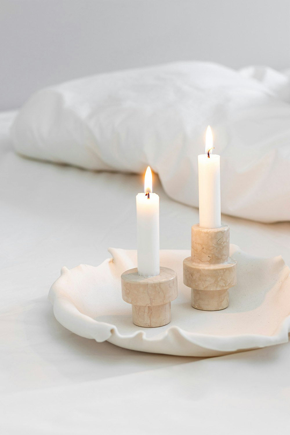 Mette Ditmer Marble Kerzenhalter Groß, Sand