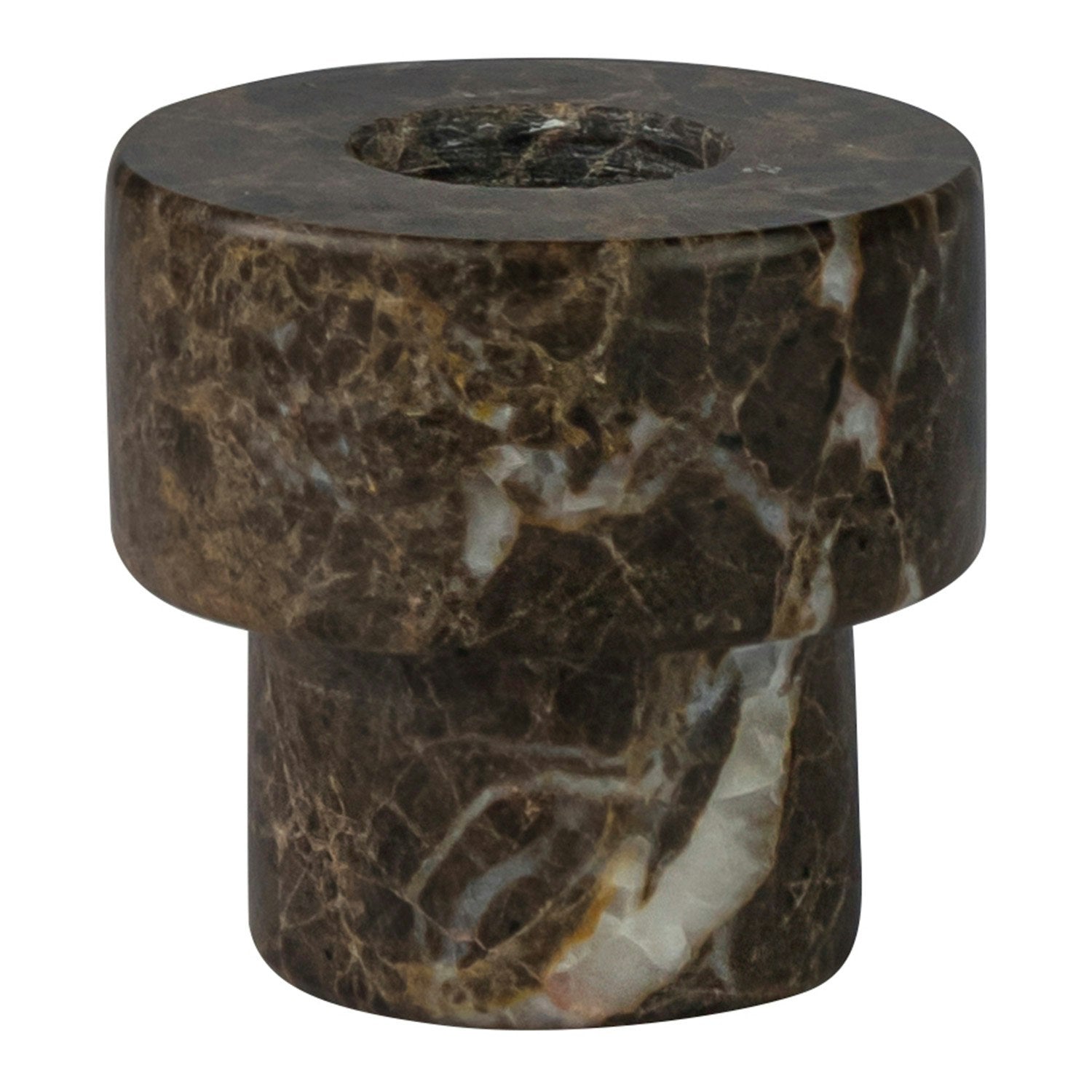 Mette Ditmer Marble Kerzenhalter Klein, Braun