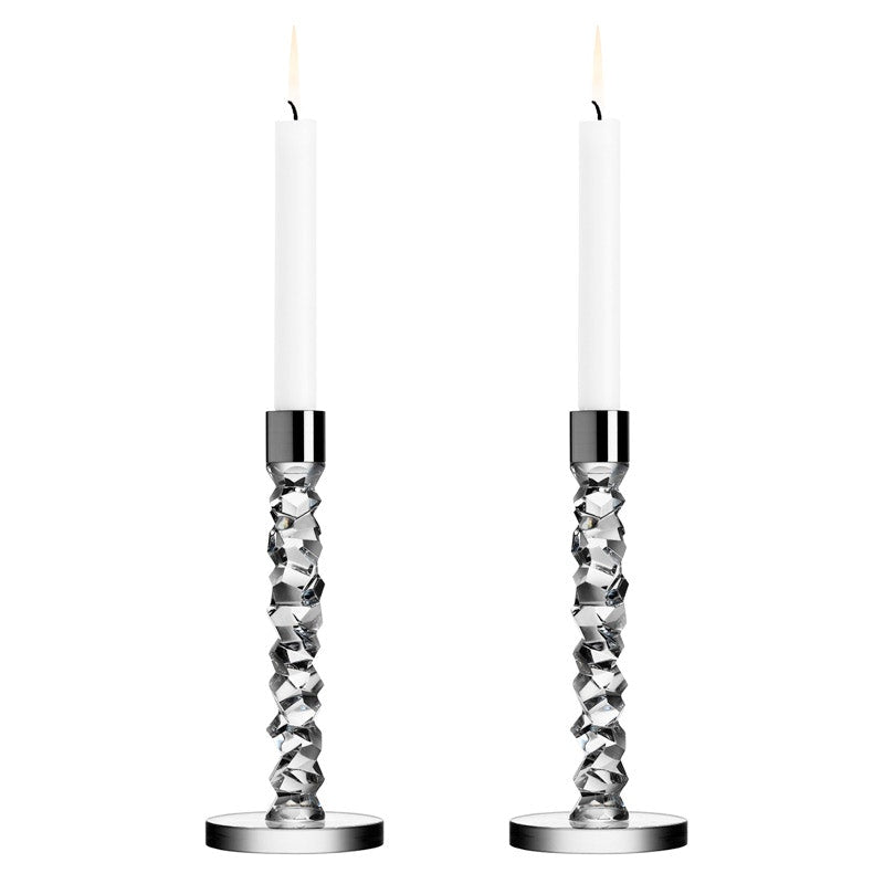 Orrefors Carat Kerzenhalter, 2er-pack Edelstahl