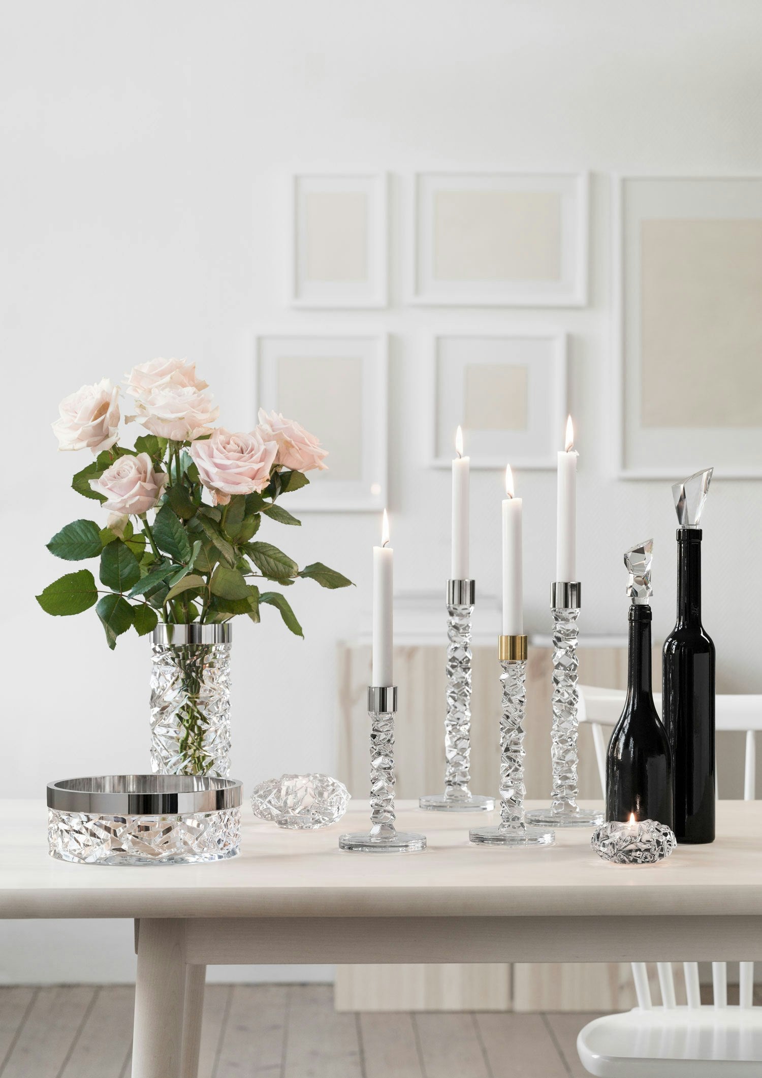 Orrefors Carat Kerzenhalter, 2er-pack Edelstahl