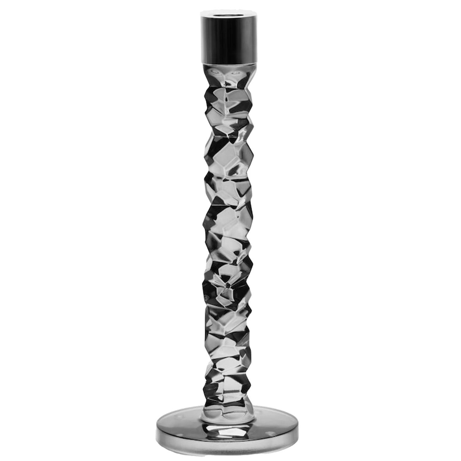 Orrefors Carat Kerzenhalter 30 Cm, Anthrazit