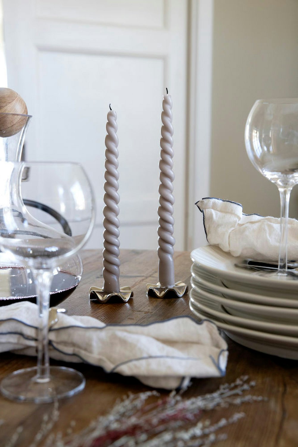 Sagaform Signe Kerzenständer Silber, 2-er Set
