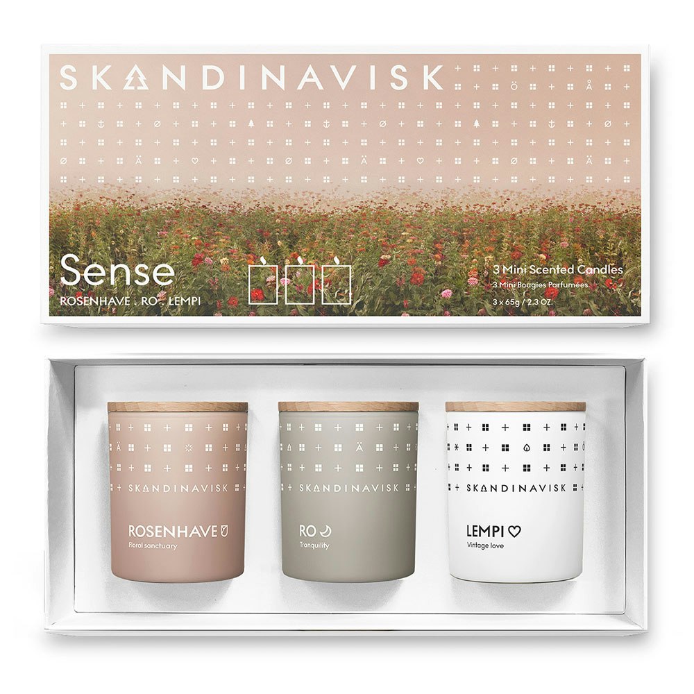 Skandinavisk SENSE Geschenkset Duftkerze 3-er Set