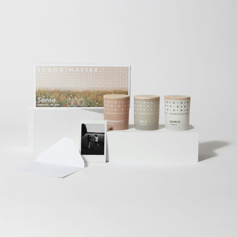 Skandinavisk SENSE Geschenkset Duftkerze 3-er Set
