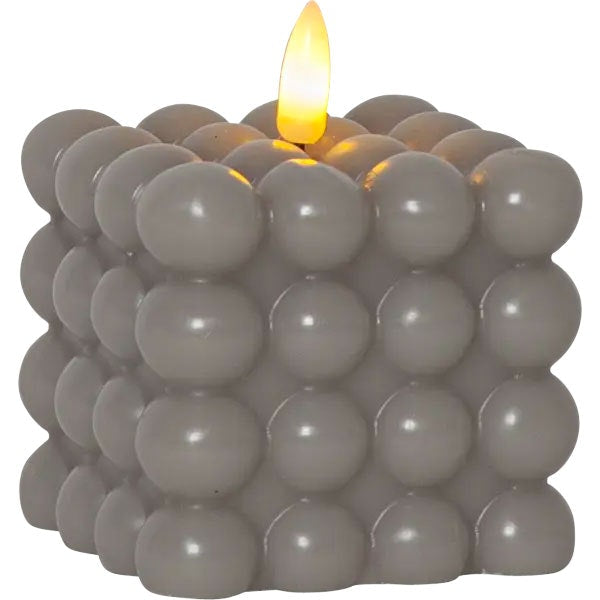 Star Trading Flamme Dot Stumpenkerze LED, Grau