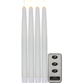 Star Trading Flamme LED Antike Kerze Mit Fernbedienung 28,5 Cm Weiß, 4-er Set