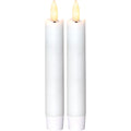 Star Trading Flamme LED Antike Kerze Weiß 2-er Set, 15 Cm