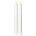 Star Trading Flamme LED Antike Kerze Weiß 2-er Set, 25 Cm