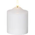 Star Trading Flamme LED Stumpenkerze Weiß, 12 Cm