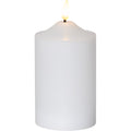Star Trading Flamme LED Stumpenkerze Weiß, 15 Cm
