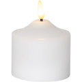Star Trading Flamme LED Stumpenkerze Weiß, 9,5 Cm