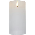 Star Trading Flamme Rustic LED Stumpenkerze Weiß, 15 Cm