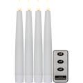 Star Trading Flamme Slim Spitzkerze 4-er Set, Weiß