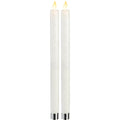 Star Trading LED Antike Kerze Mit Funkelnder Flamme Weiß 2-er Set, 30 Cm