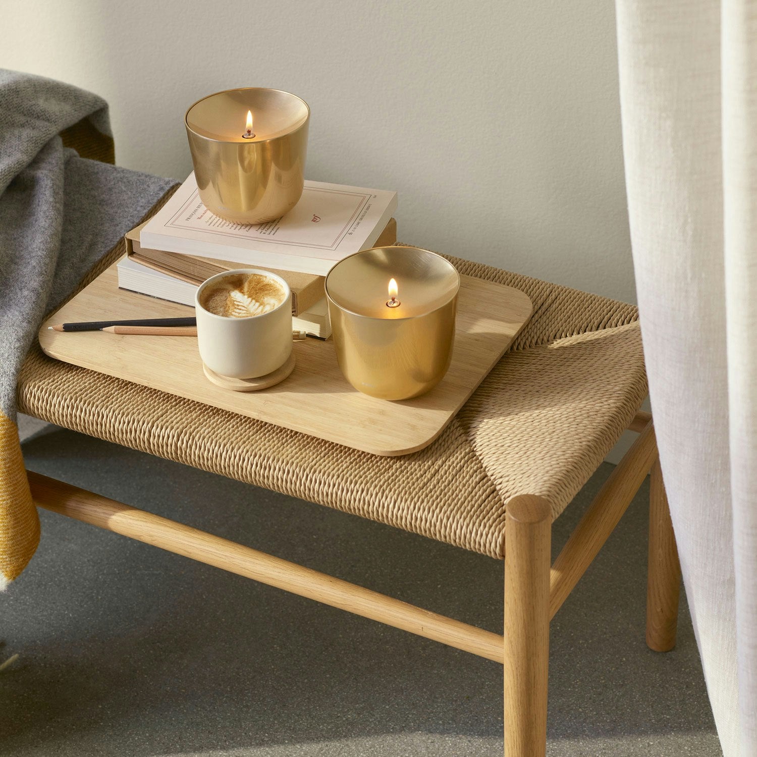 Stelton Solis Öllampe, Messing