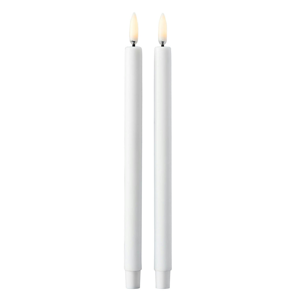  Taper Candles By Uyuni Led-Kerze 2-er Set, Weiß