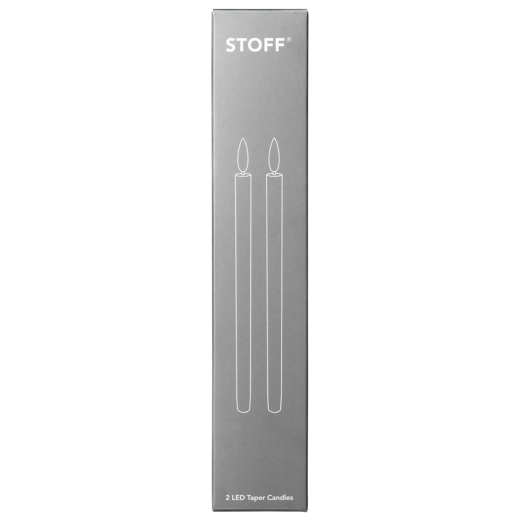  Taper Candles By Uyuni Led-Kerze 2-er Set, Weiß