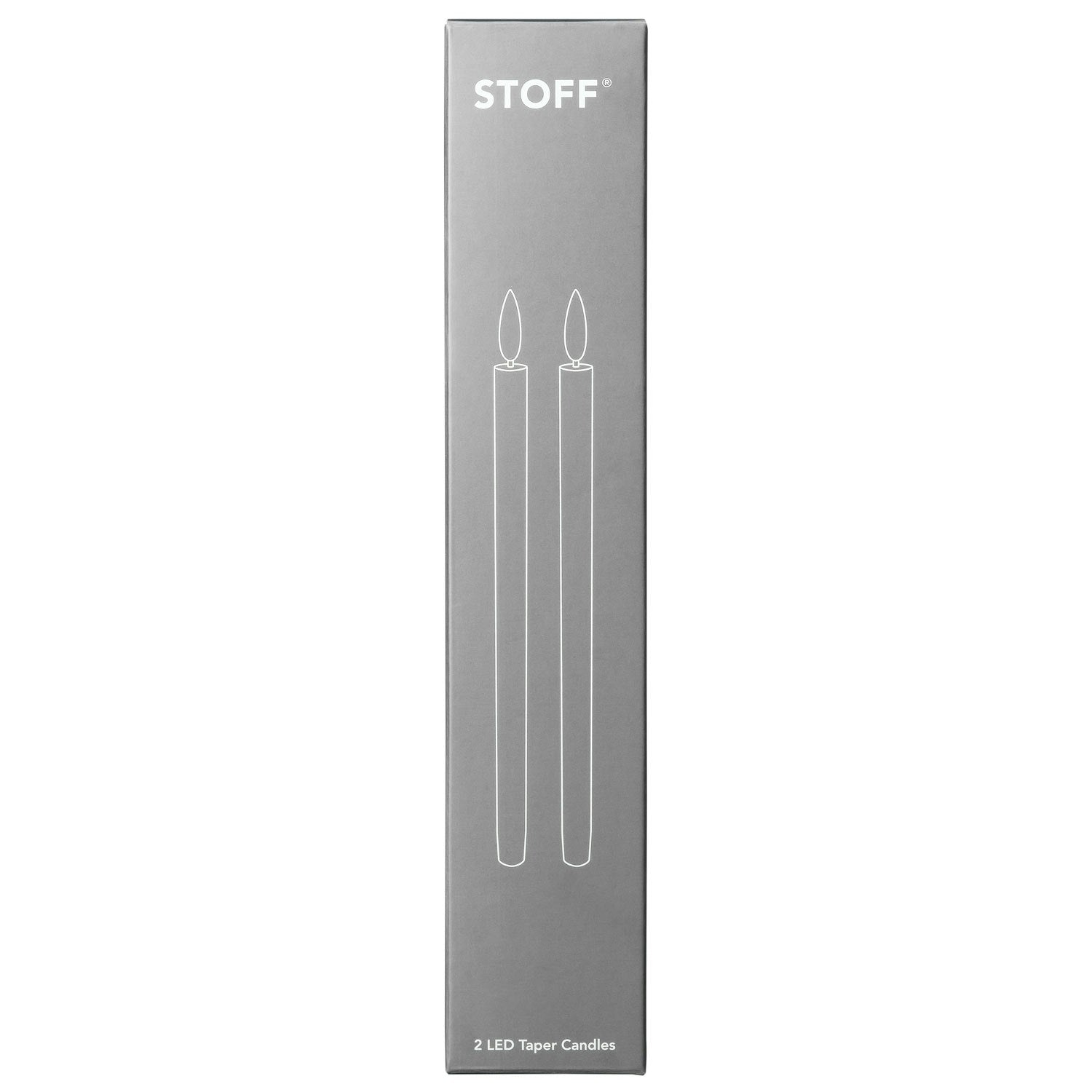  Taper Candles By Uyuni Led-Kerze 2-er Set, Weiß