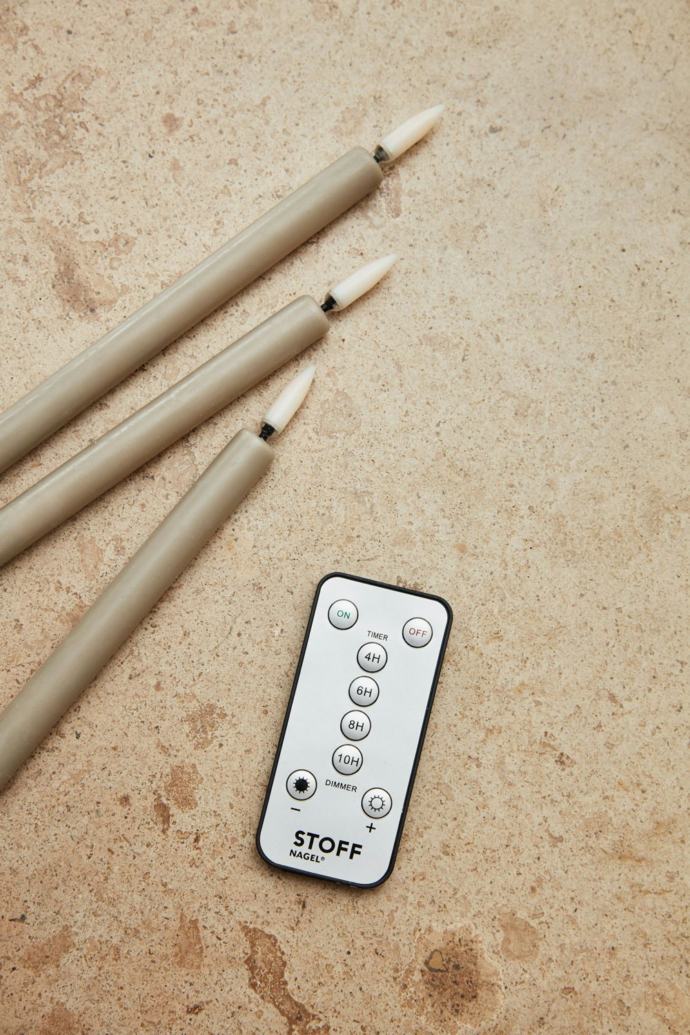  Taper Candles By Uyuni Led-Kerze 2-er Set, Weiß
