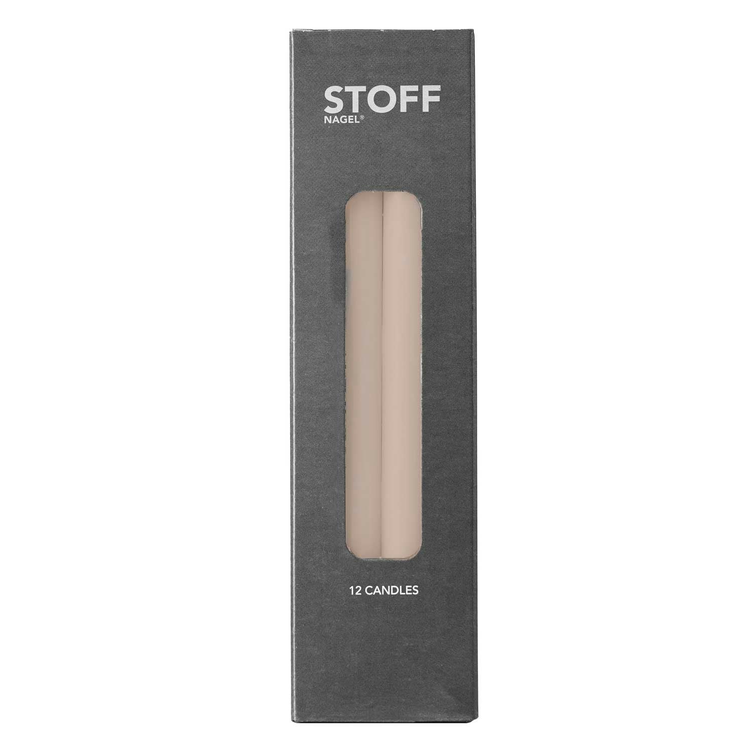  Nagel Kerzen 12er-Pack, Beige