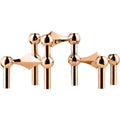  Nagel Kerzenhalter 3-er Set, Rose Gold