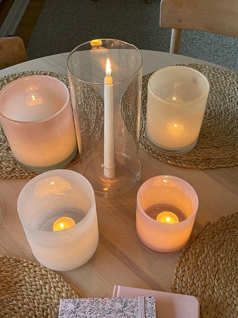  Frost Candleholder M, White