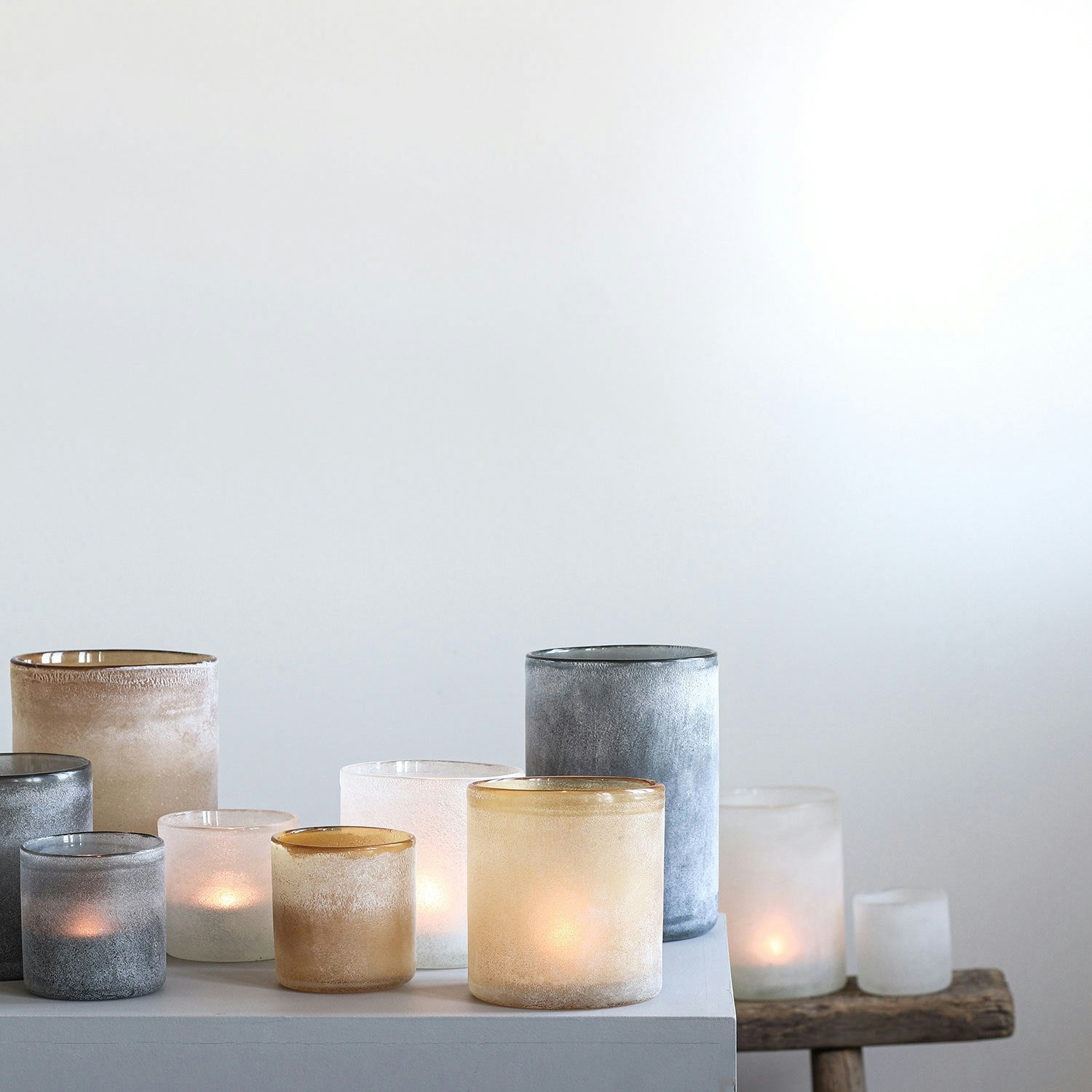  Frost Candleholder S, White