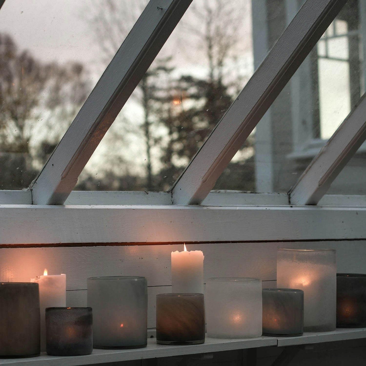  Frost Candleholder S, White