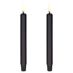  LED Mini Stabkerze Plain Black, 1,3 X 13,8 Cm