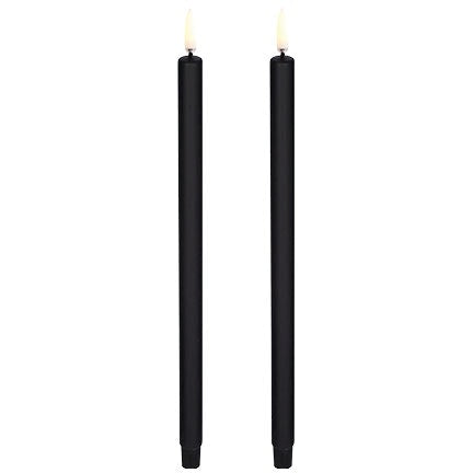  LED Mini Stabkerze Plain Black, 1,3 X 25 Cm
