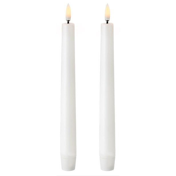 LED Stabkerze Nordic White 2-er Set, 2,3x20,5 Cm