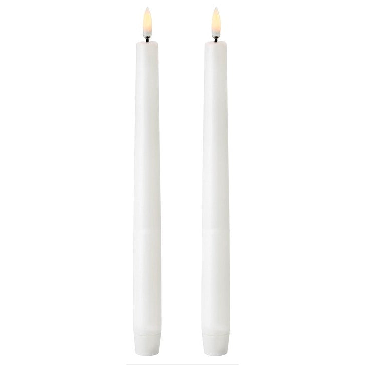  LED Stabkerze Nordic White 2,3x25,5 Cm, 2-er Set