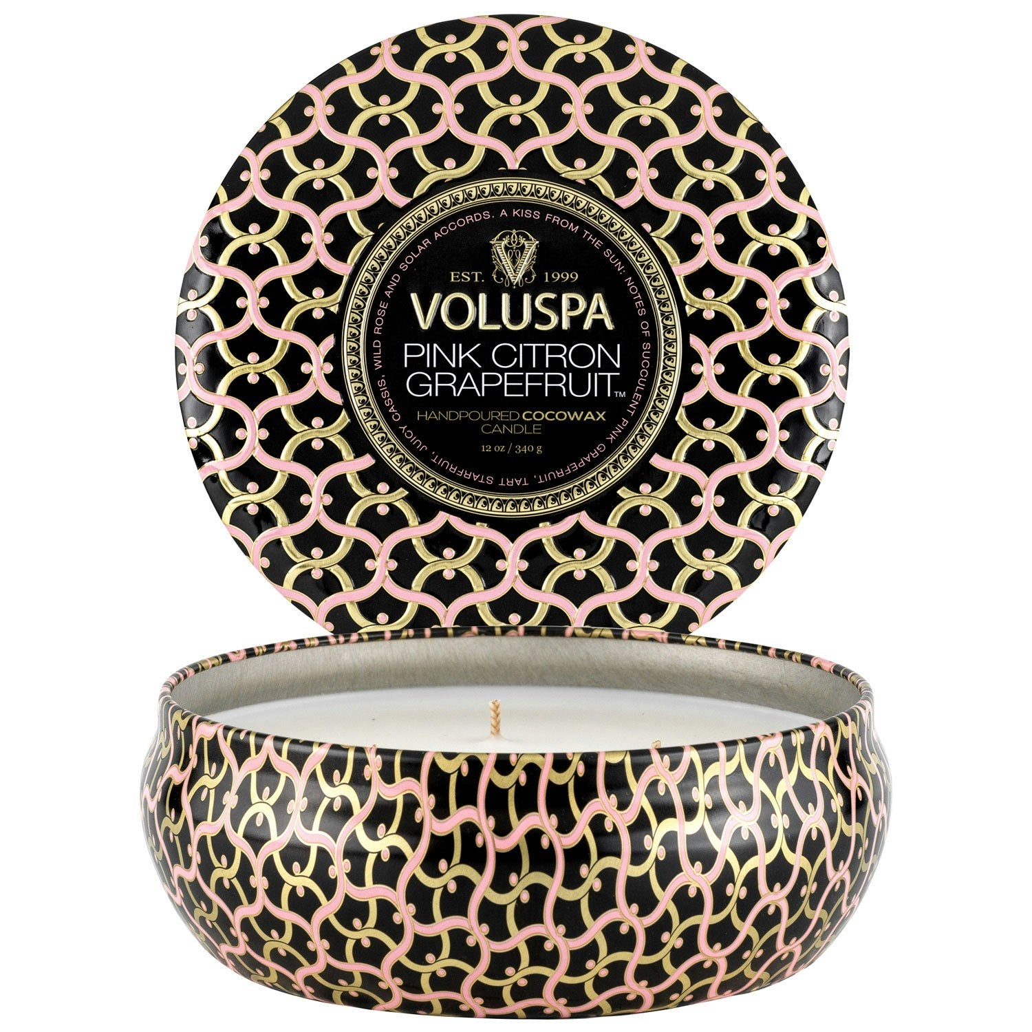 Voluspa Maison-3-Docht-Tin-Duftkerze, Pink Citron Grapefruit