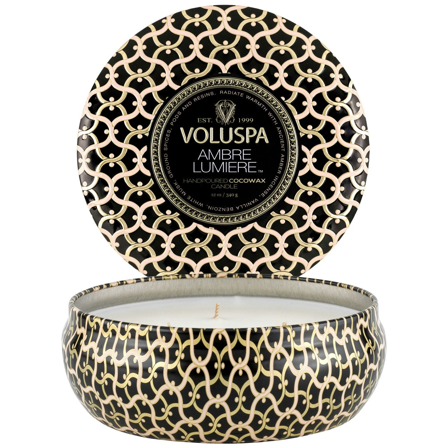 Voluspa Maison 3-Wick Tin Duftkerze, Ambre Lumiere