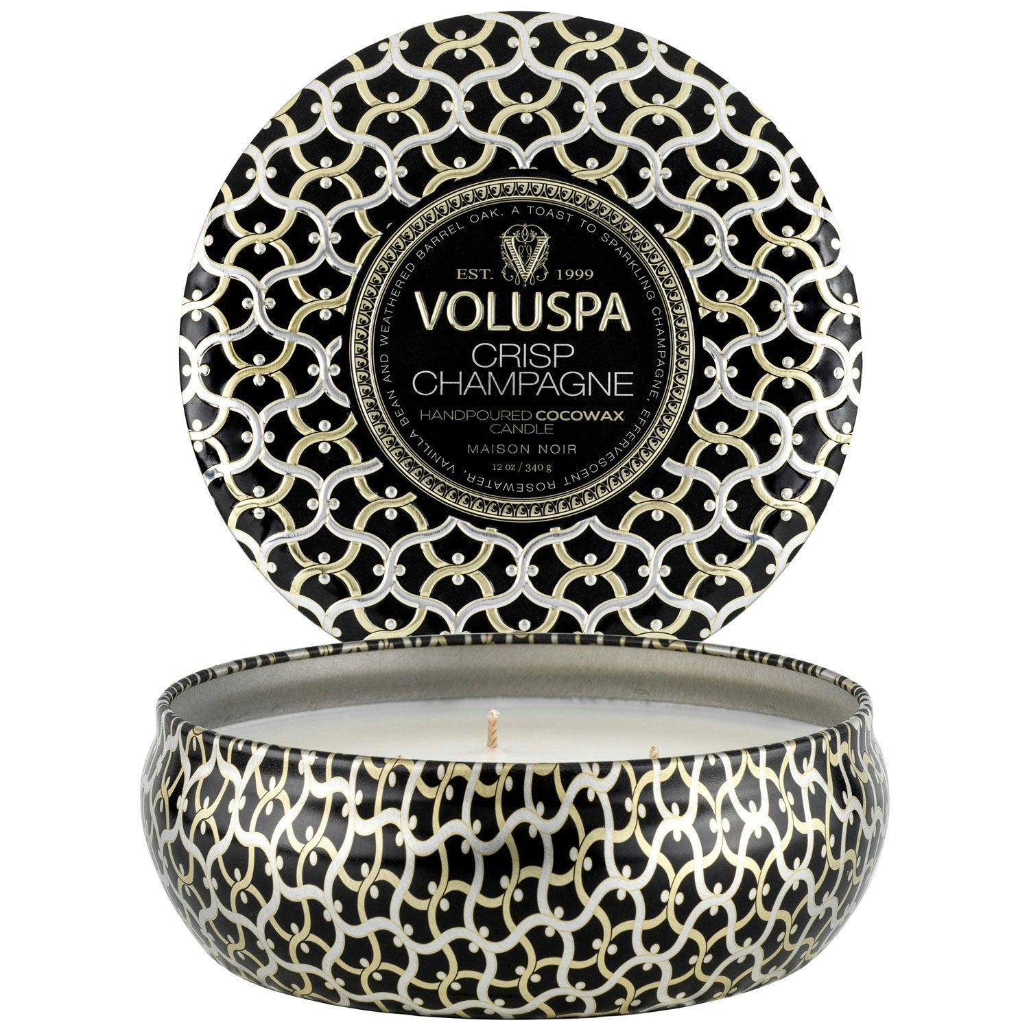 Voluspa Maison 3-Wick Tin Duftkerze, Crisp Champagne