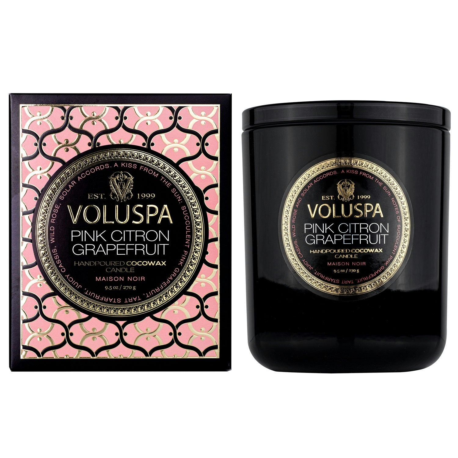 Voluspa Maison Classic Boxed Duftkerze, Pink Citron Grapefruit