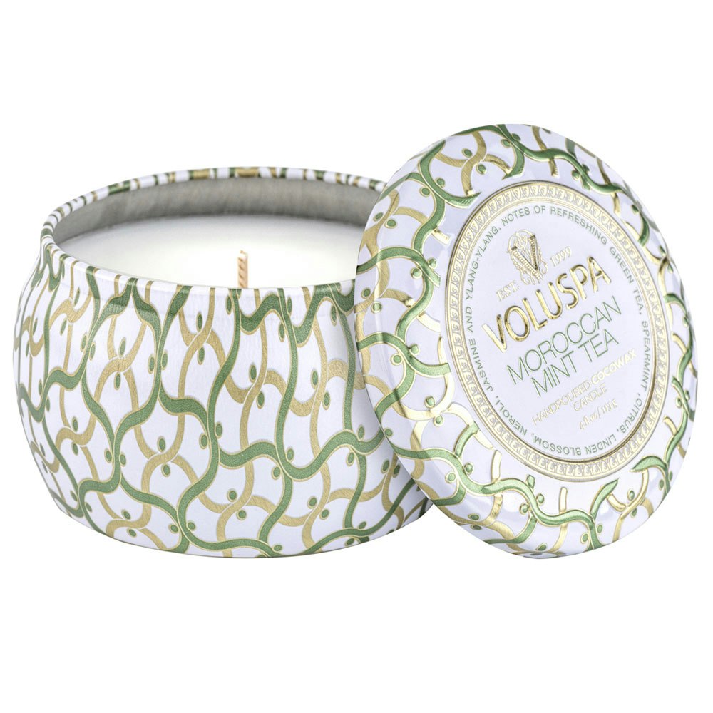 Voluspa Maison Mini Tin Duftkerze, Moroccan Mint Tea