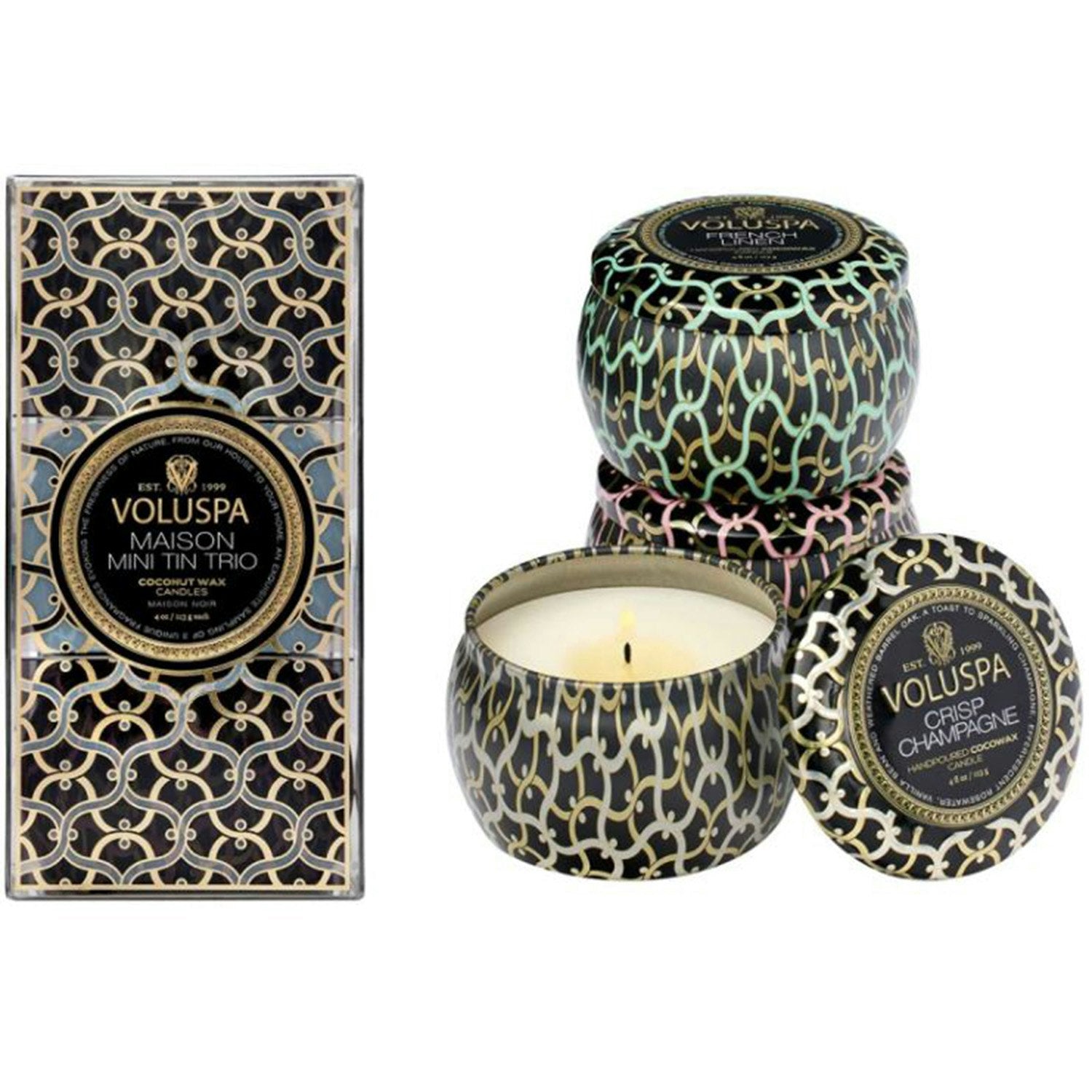 Voluspa Maison Noir Minitin Geschenkset 3-er Set