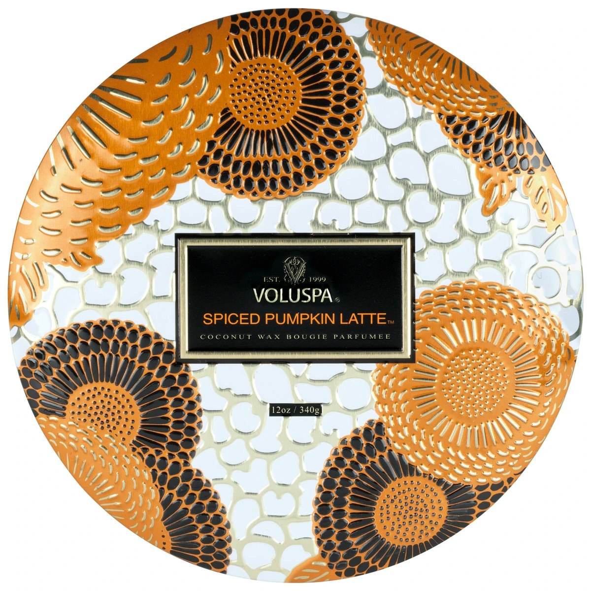 Voluspa Spiced-Pumpkin-Latte-Seasonal-3-Docht-Schale- Duftkerze